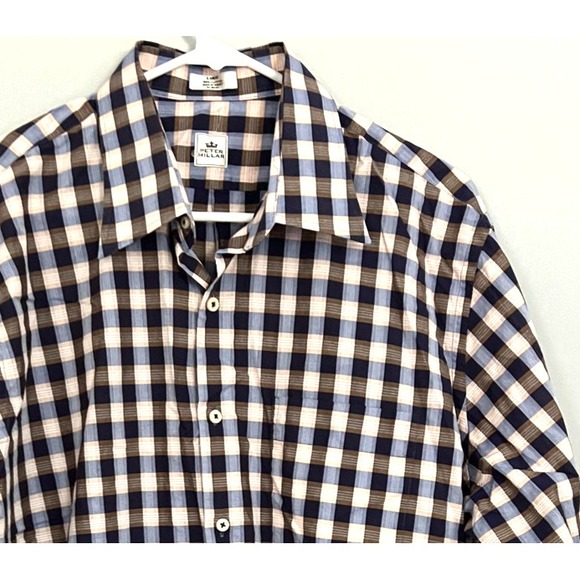 Brooks Brothers Other - Peter Millar‎ Shirt Mens Large Plaid Button Down Long Sleeve Casual Dress Shirt